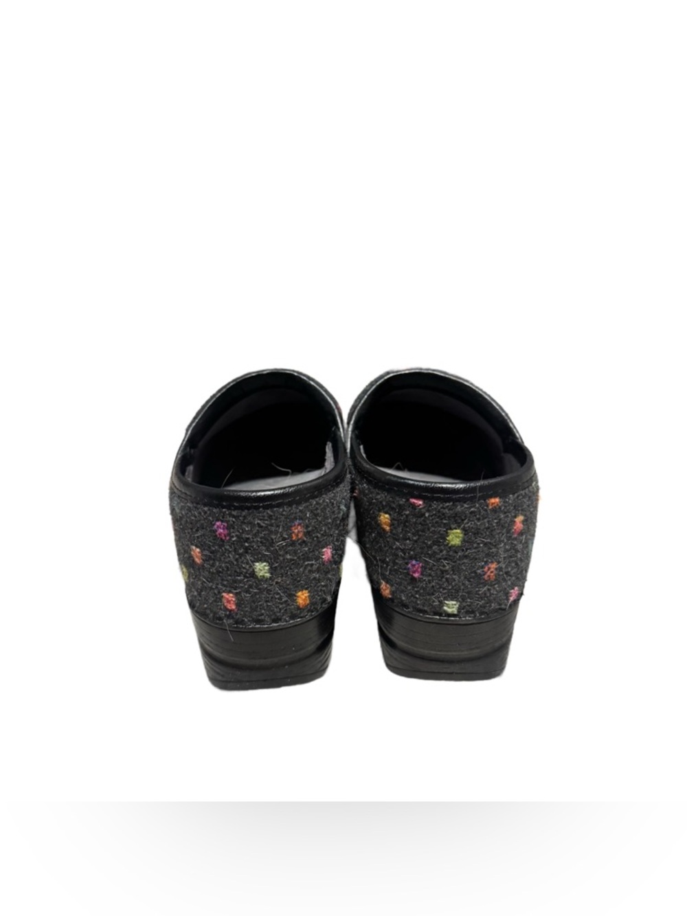 Dansko Vegan Professional Clogs Women's Size 38 Tweed Multicolor Comfort Shoe - Picture 5 of 6